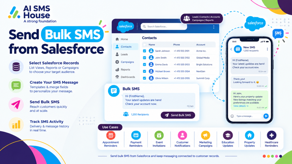 send bulk sms from salesforce