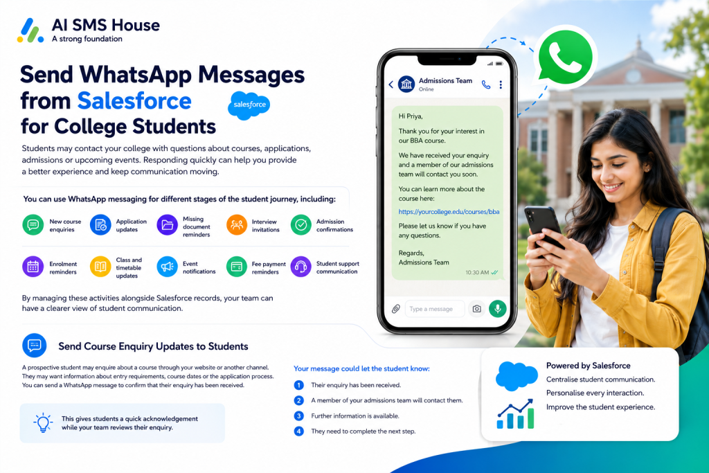 Send WhatsApp Messages from Salesforce for College Students