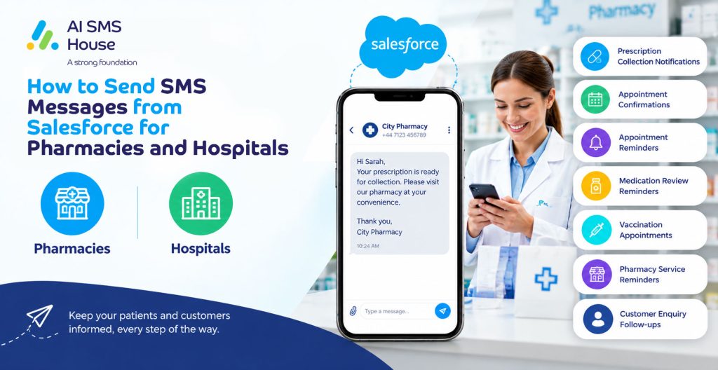 How to Send SMS Messages from Salesforce for Pharmacies and Hospitals
