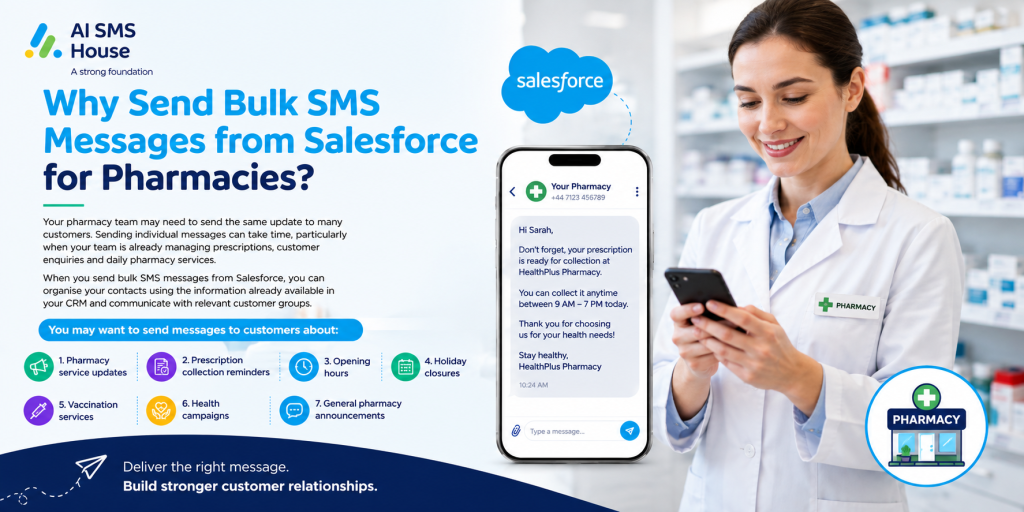 bulk sms messages from salesforce