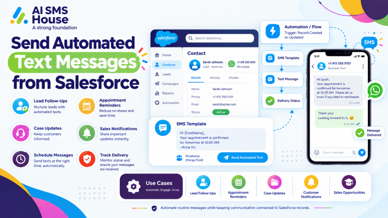 send automated text messages frm salesforce