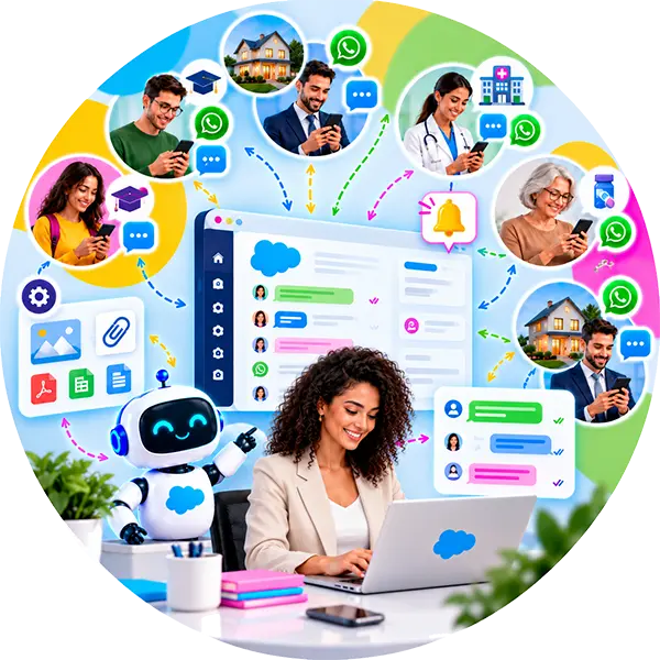 Configure Every Salesforce SMS and WhatsApp Features Around Your Business